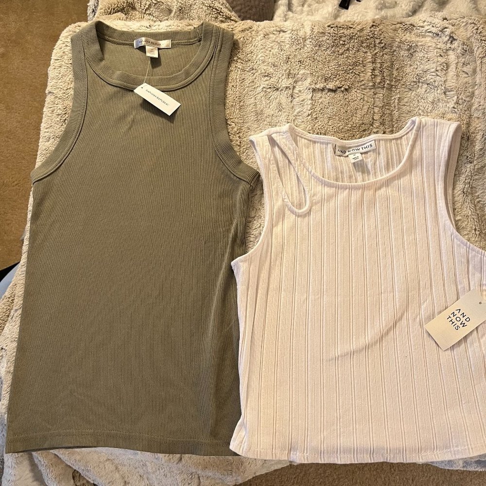 1 Banana Republic and 1 Now and Then Tank Top